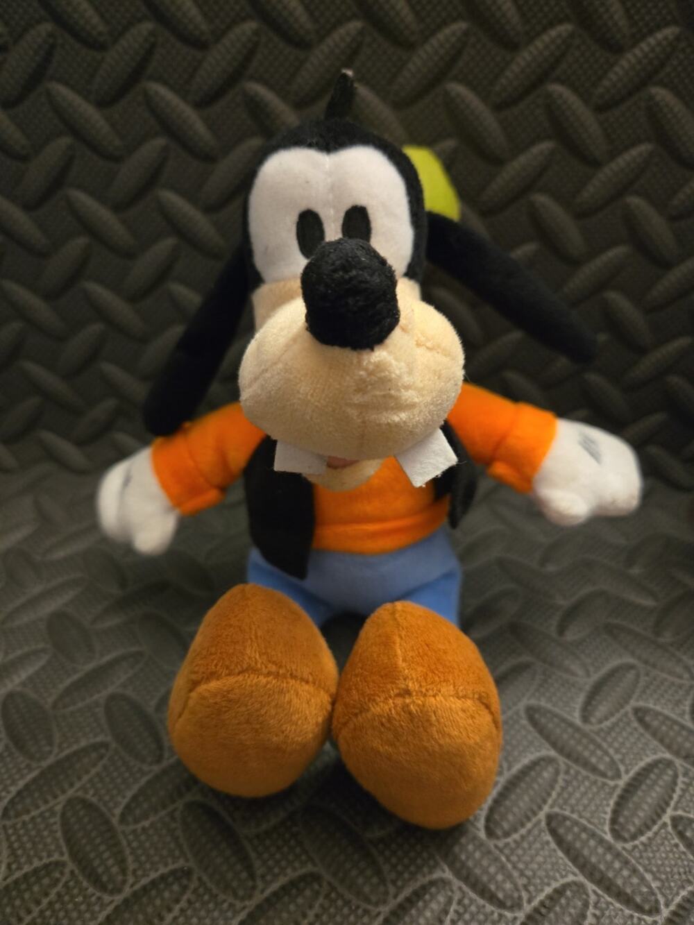 Disney Goofy Plush Stuffed Animal 10" Soft Toy Orange Shirt Blue Pants
